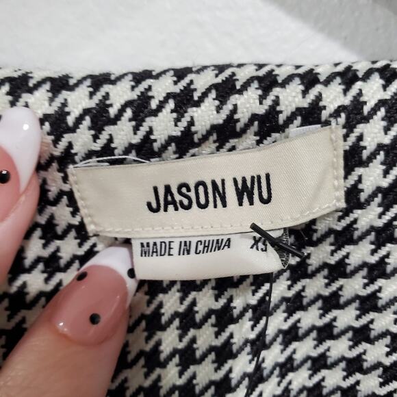 NWOT Jason Wu Houndstooth Wrap Dress - Picture 3 of 9